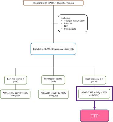 Application of PLASMIC Score in Risk Prediction of Thrombotic Thrombocytopenic Purpura: Real-World Experience From a Tertiary Medical Center in Taiwan